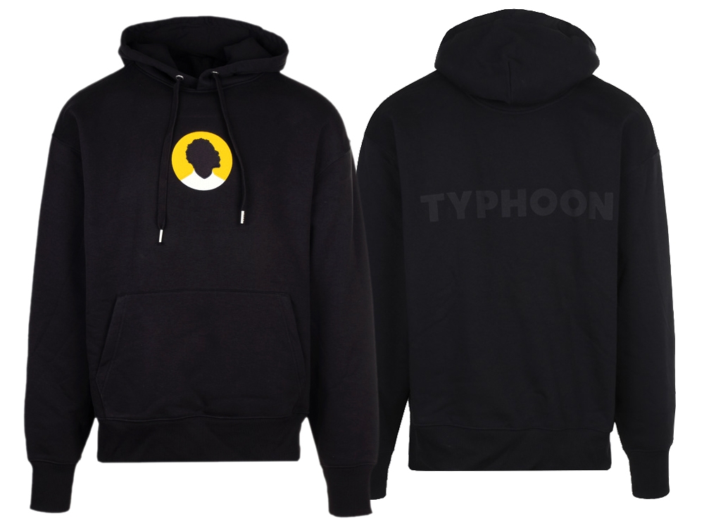 Oversized hoodie Typhoon Zwart